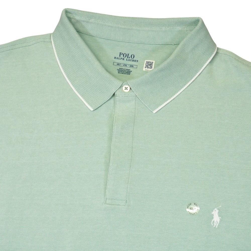 NEW Polo Ralph Lauren Polo Mens 4XLT Green Mint Short Sleeve Tipped Collar Pony